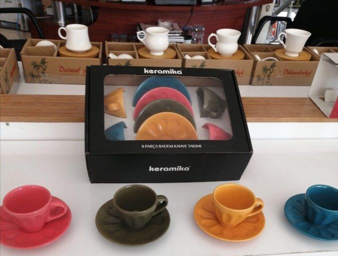Set à café 4 pièces 4 couleurs 