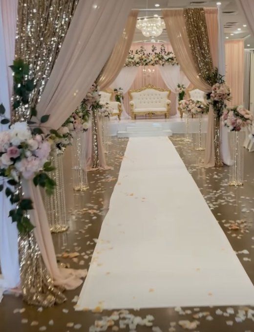 Tapis de cérémonie blanc 15 -20 Mètres 