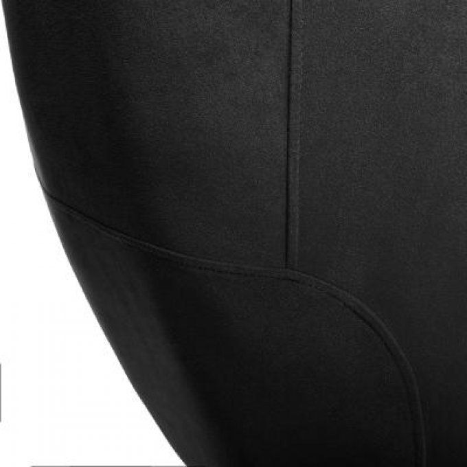 Fauteuil plissé Noir Solaro Atmosphera