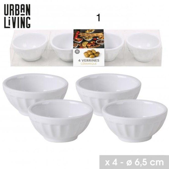 Set de 4 mini verrines en céramique 