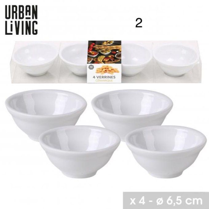 Set de 4 mini verrines en céramique 
