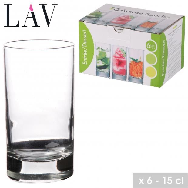 Lot de 6 verrines en verre 15cl