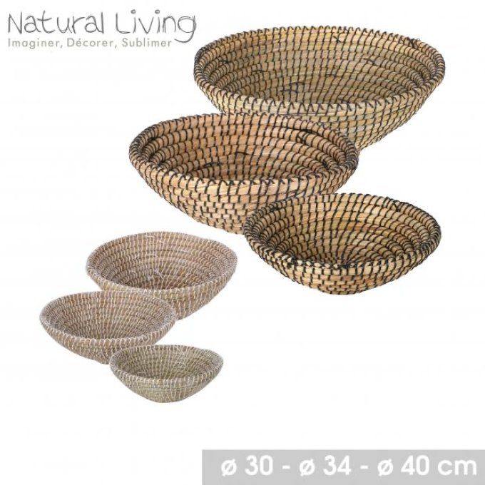 Set de 3 corbeille Ganni en herbe