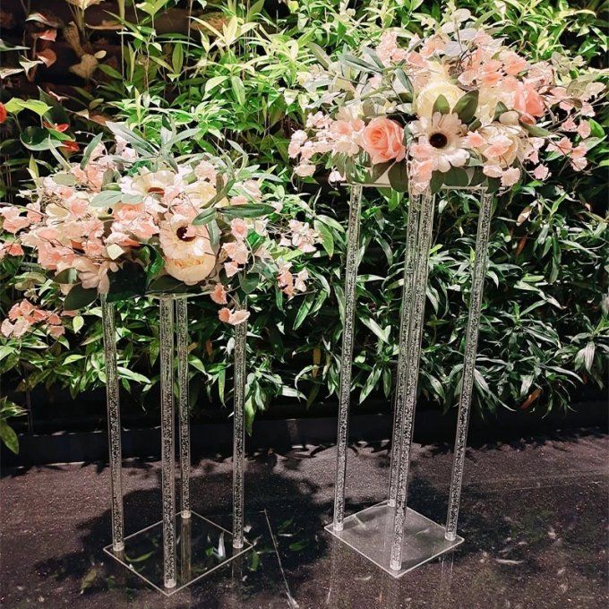 Support composition florale en acrylique 80 cm