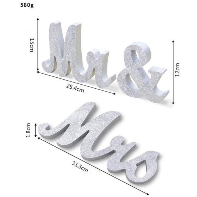 Lettre en bois Mr & Mrs