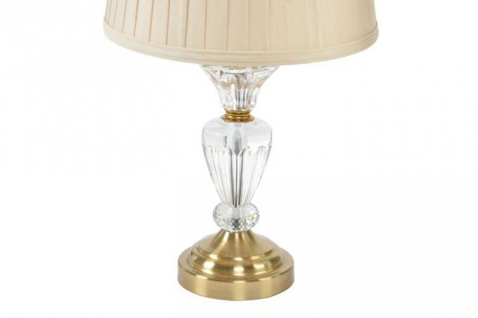 Lampe à Poser en verre et métal 28X28X49