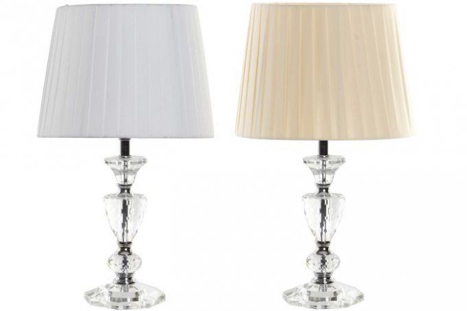 Lampe à Poser en verre et métal 25X42.5cm