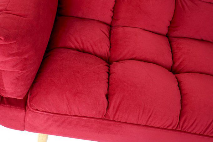 Canapé Convertible Rouge Magenta