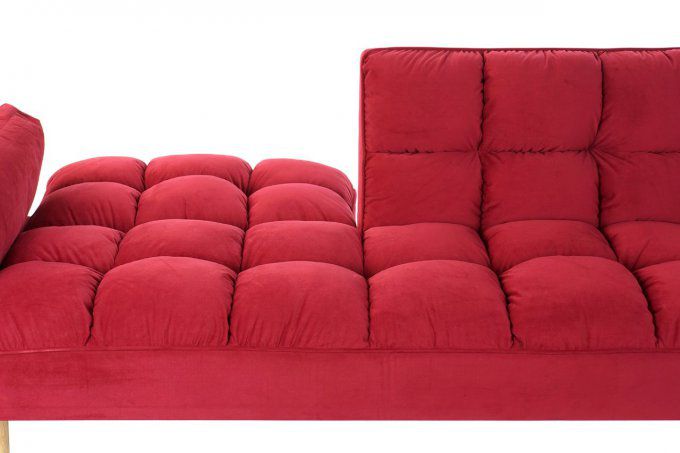 Canapé Convertible Rouge Magenta