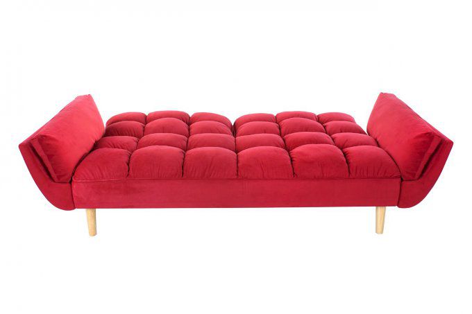 Canapé Convertible Rouge Magenta
