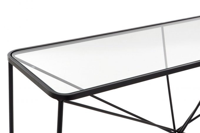 Console en métal et verre