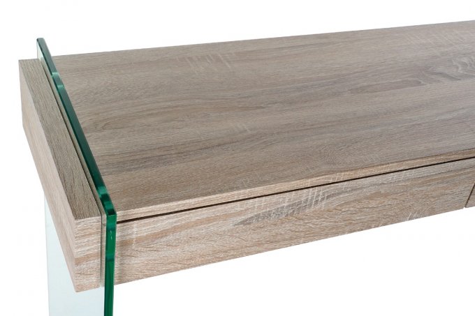 Console MDF et verre trempé