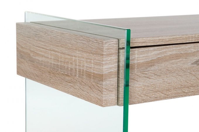 Console MDF et verre trempé