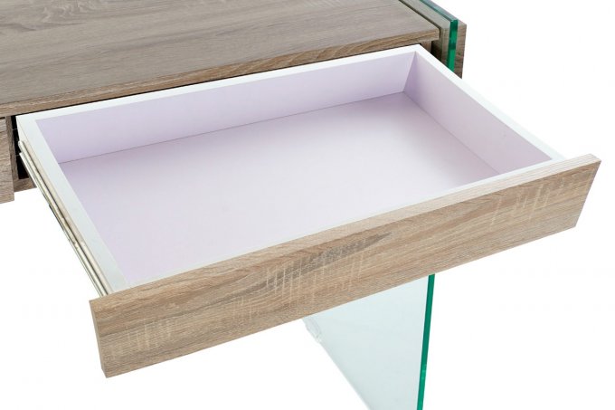 Console MDF et verre trempé