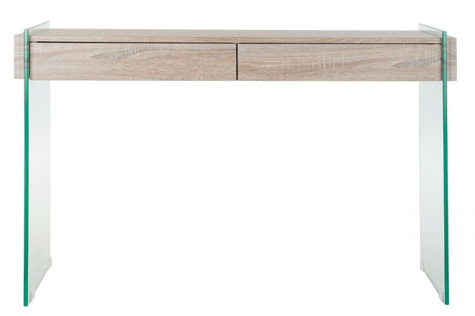 Console MDF et verre trempé
