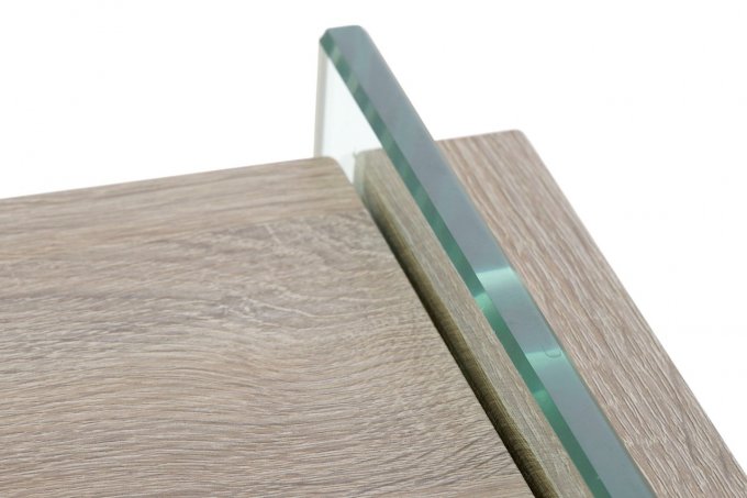 Console MDF et verre trempé