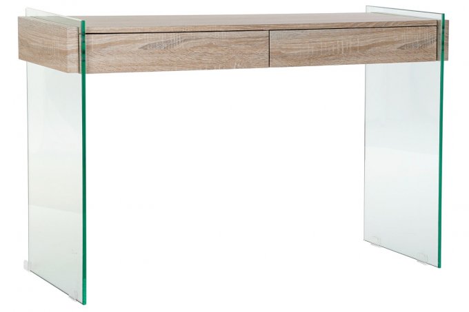 Console MDF et verre trempé