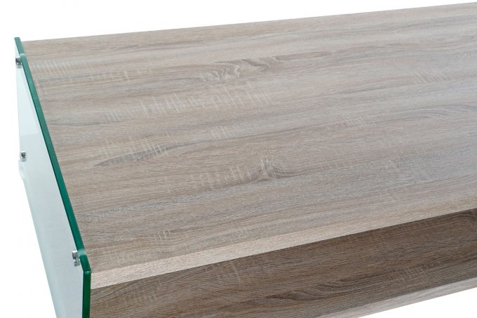 Table basse MDF et verre trempée