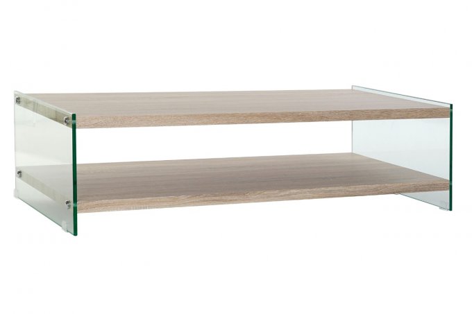 Table basse MDF et verre trempée