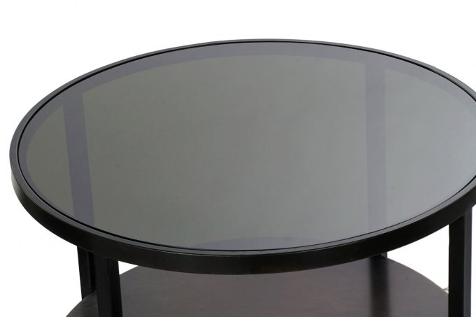 Table auxiliaire set x2 en métal et verre