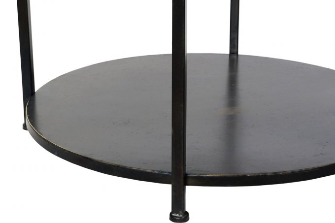 Table auxiliaire set x2 en métal et verre