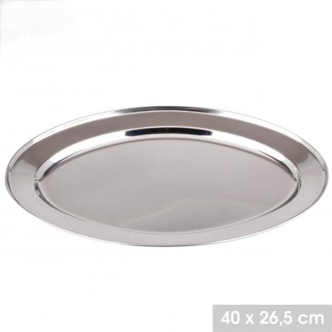 Plateau en inox 40 cm
