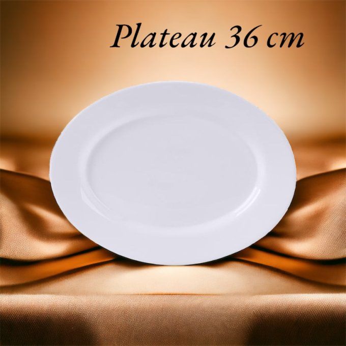 Plateau blanc 36 cm