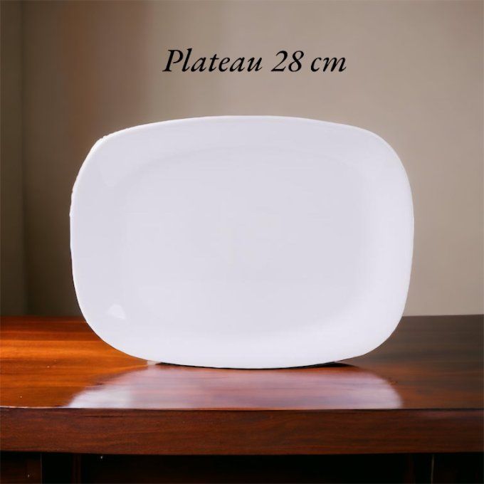 Plateau 28 cm blanc 
