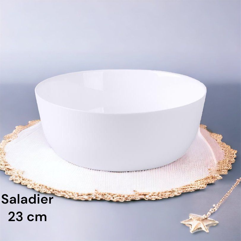 Saladier blanc 23 cm 
