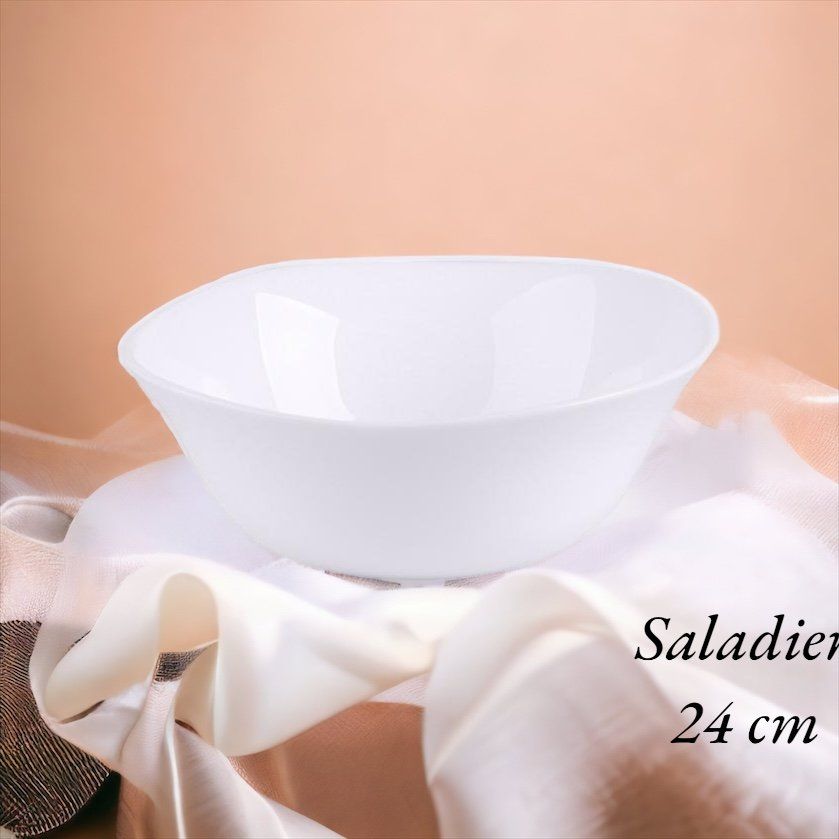 Saladier blanc 24 cm