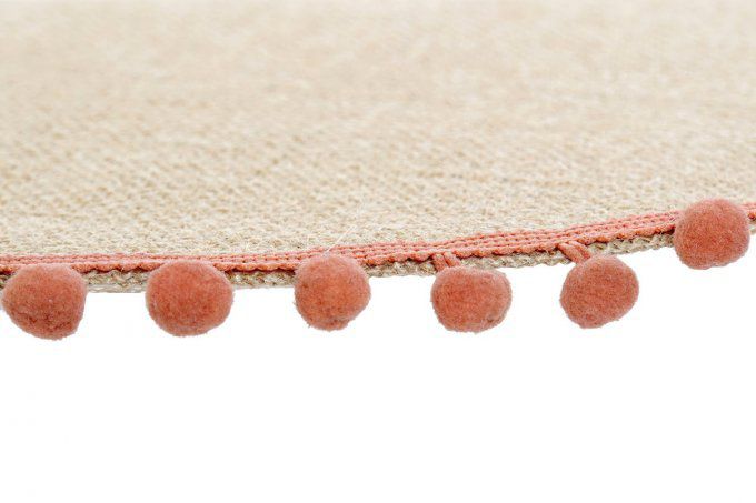  Set de table en jute pompon vendu à l'unité 