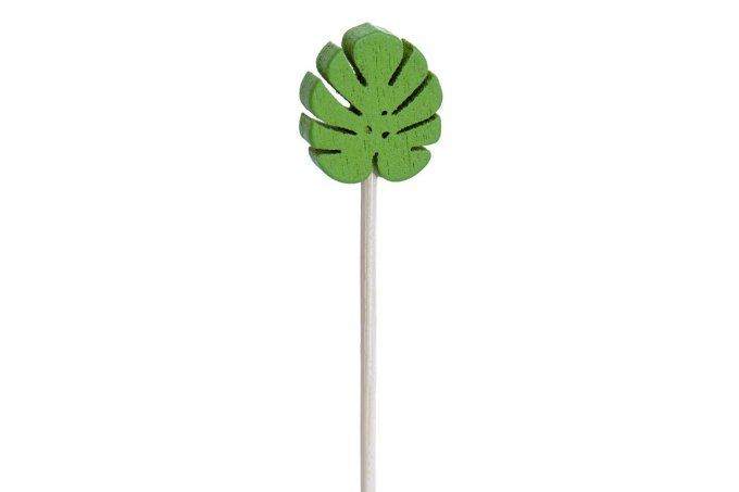  Set 20 bois " Amuse gueule" Motifs feuilles vert