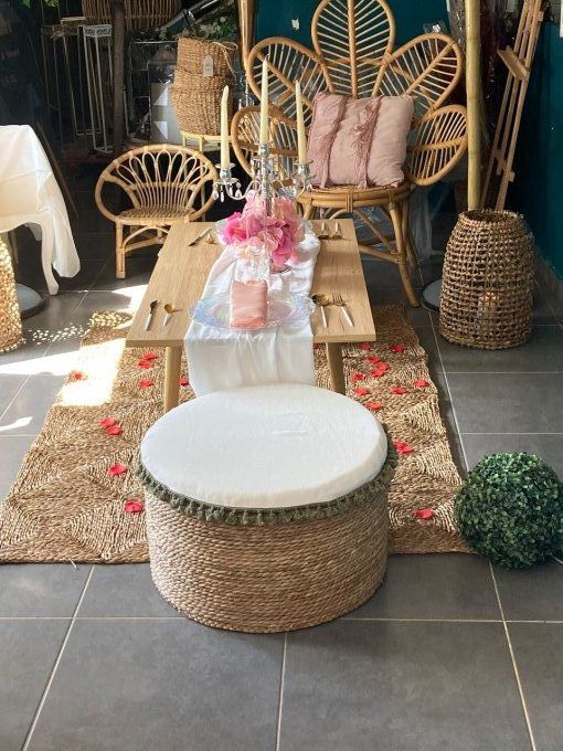 Grand pouf D.54xH.36 cm